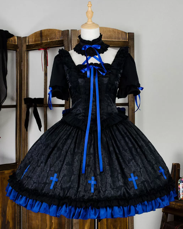 black gothic lolita dress cross Velvet Maid Dark – Belchic Size Chart Baby Shower > Photoshoot Gowns > Photoshoot Gowns Annhoo Wedding Guest Dresses Size:9.5